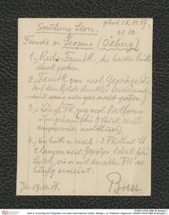 Seite 6, Umschlag mit Fotografien und losen beschriebenen Seiten, Beilage 1 zu "Palästina (Tagebuch)" (NHMW-PRAE-BBB-80-Beilage-1)